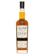Klar flaske med gylden ArteNOM 1146 Añejo Tequila og enkel etiket